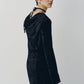 2way draped velour dress/black