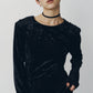 2way draped velour dress/black