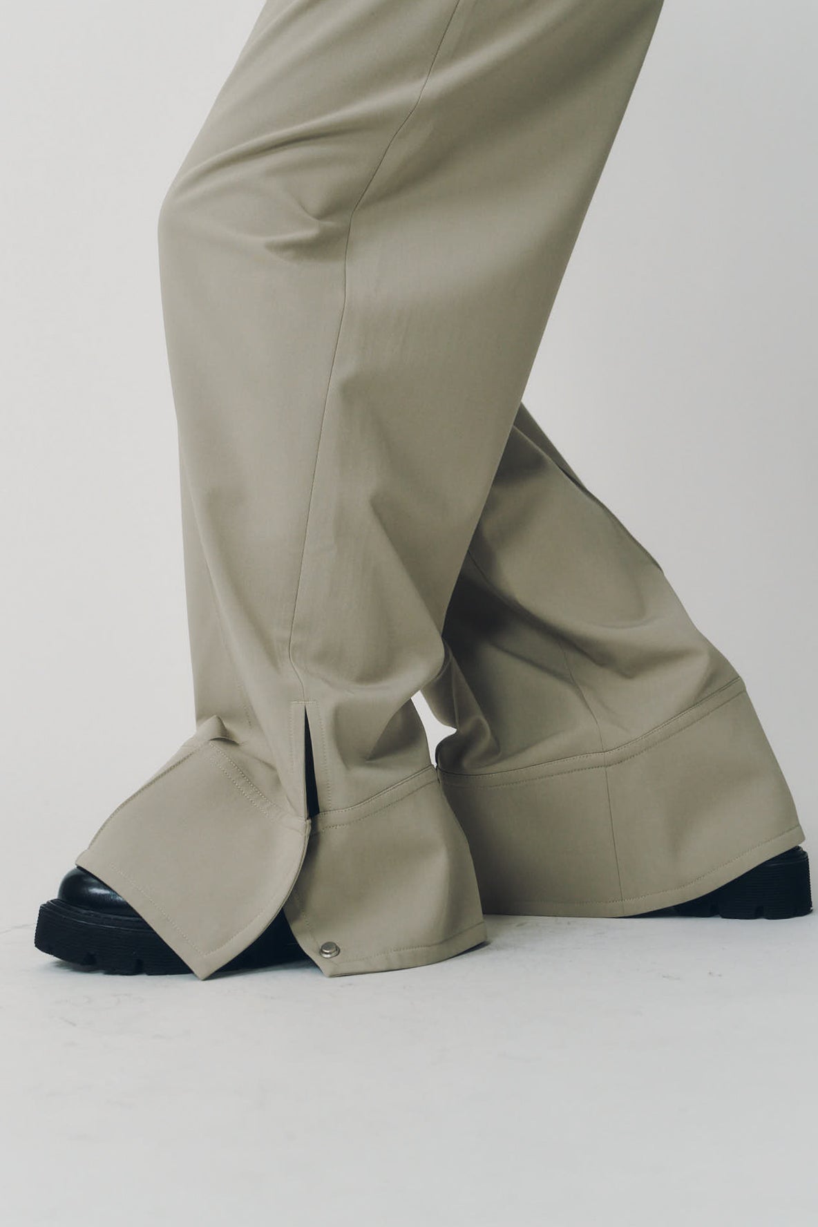 double hem trousers(unisex)/sandbeige