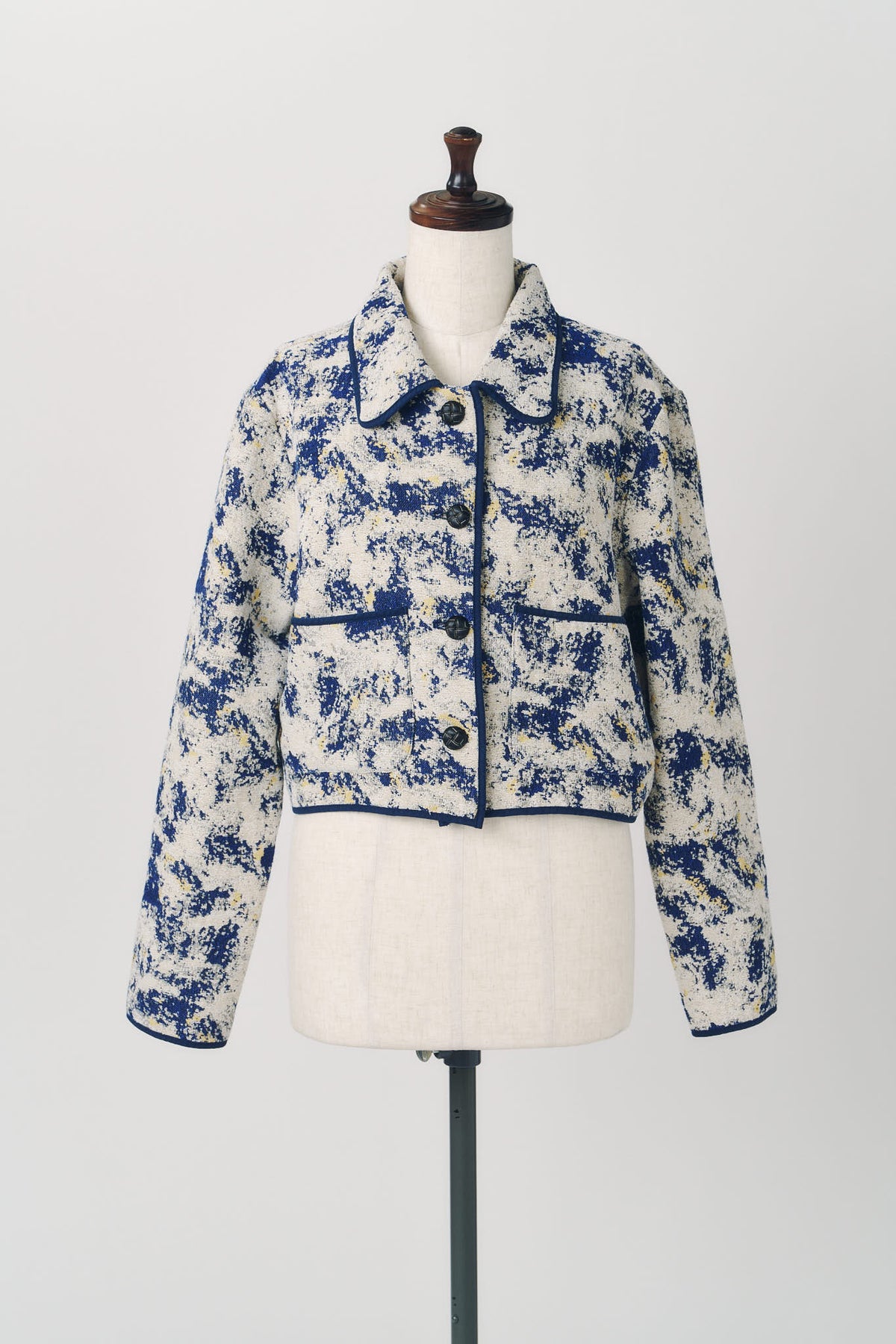 cropped gobelin shirt/blue