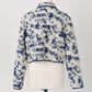 cropped gobelin shirt/blue