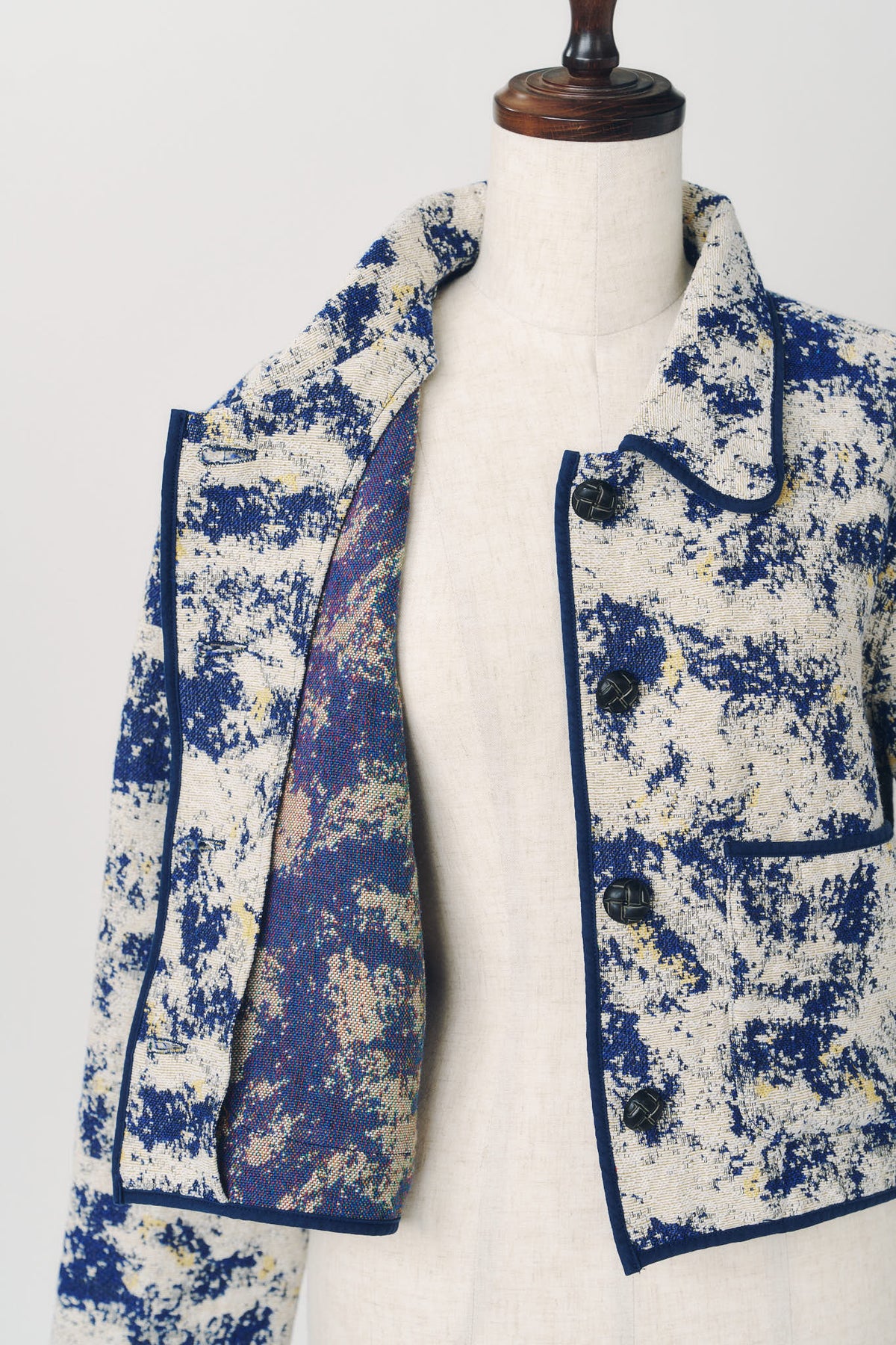 cropped gobelin shirt/blue