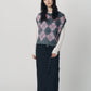 argyle knit vest/pink