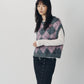 argyle knit vest/pink