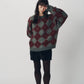 argyle knit(unisex)/red