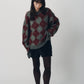 argyle knit(unisex)/red