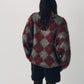 argyle knit(unisex)/red