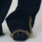 double hem fur trousers(unisex)/blackfur