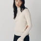 frill high neck knit/ivory