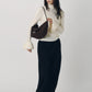 toggle suede bag/2color