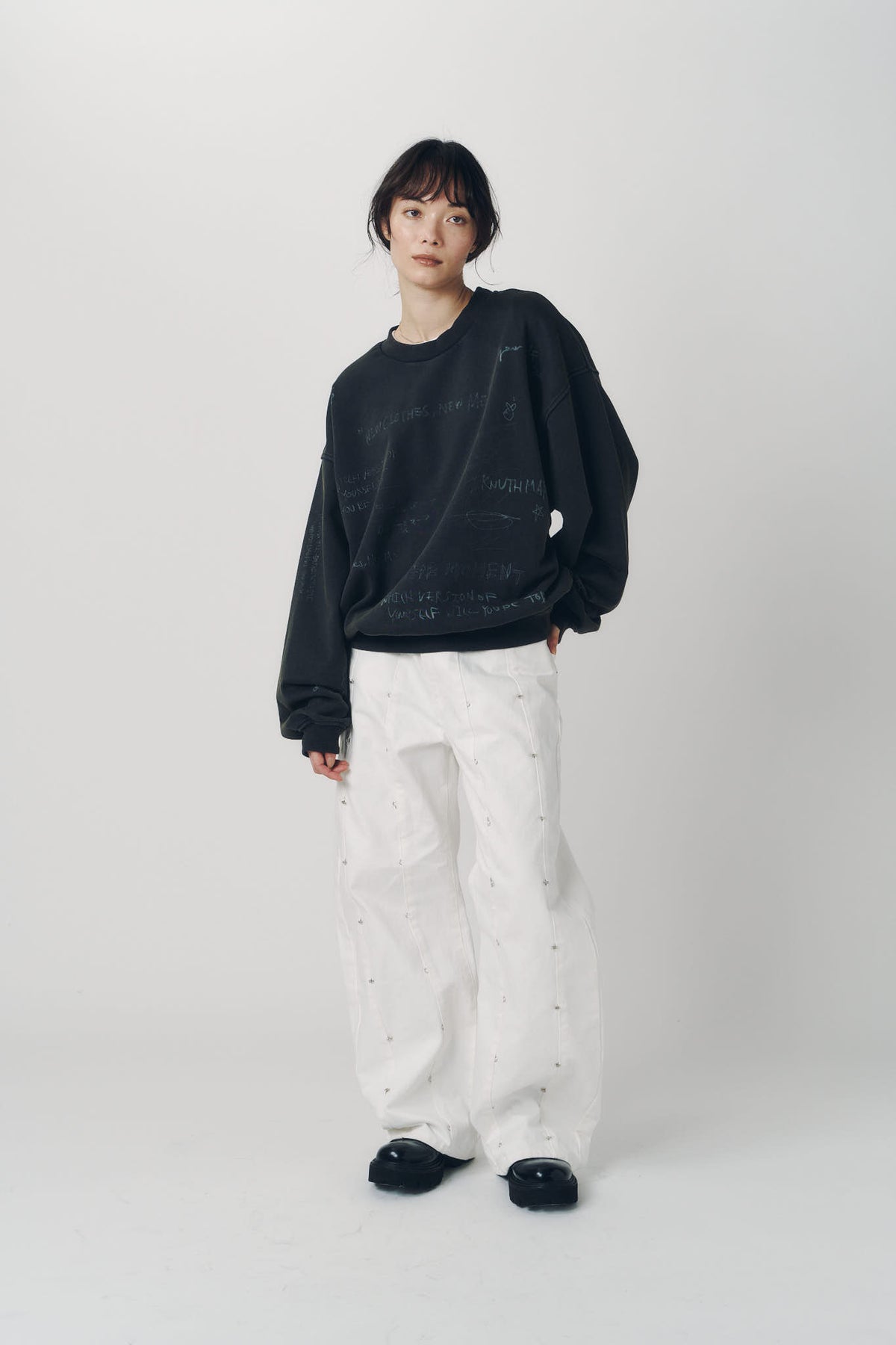 message sweatshirt(unisex)/charcoal