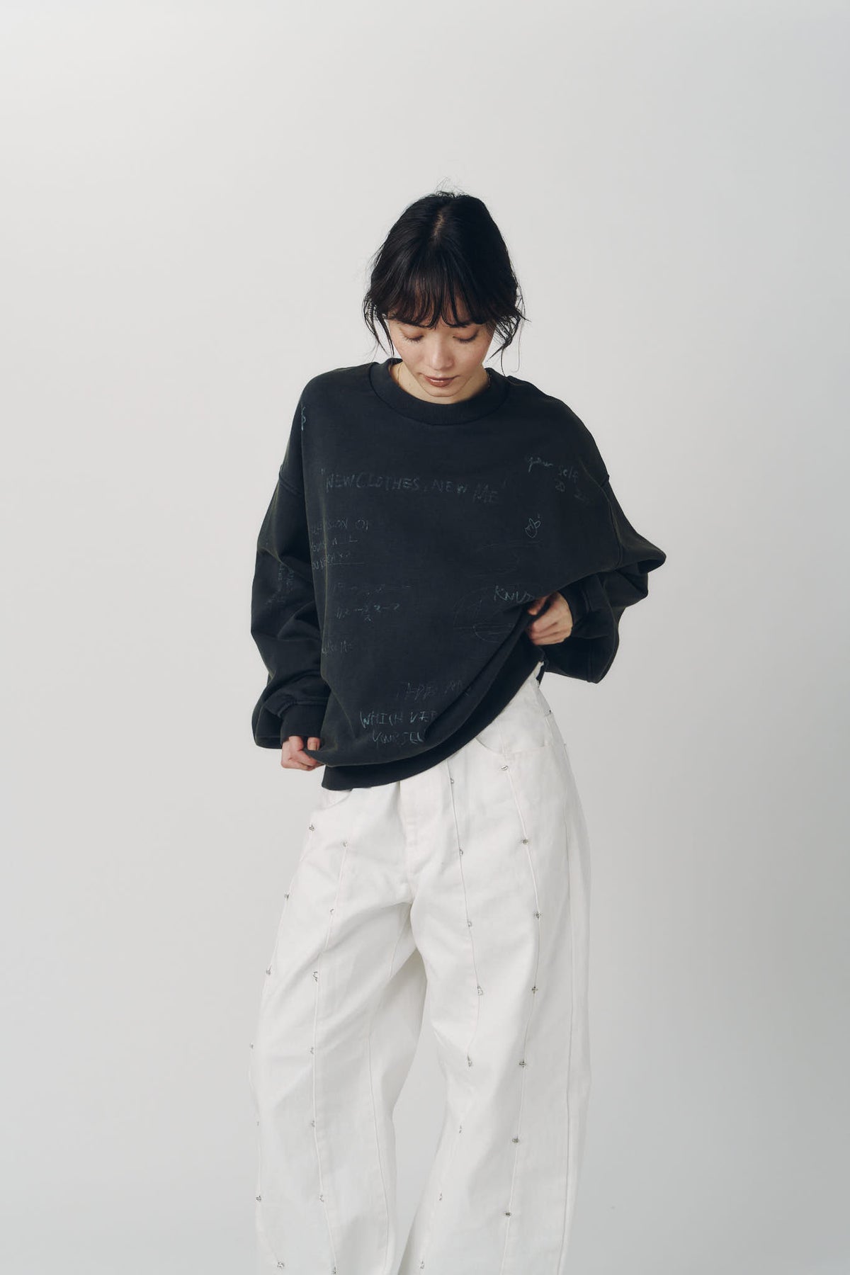 message sweatshirt(unisex)/charcoal