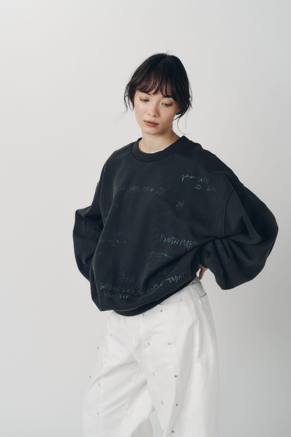 message sweatshirt(unisex)/charcoal