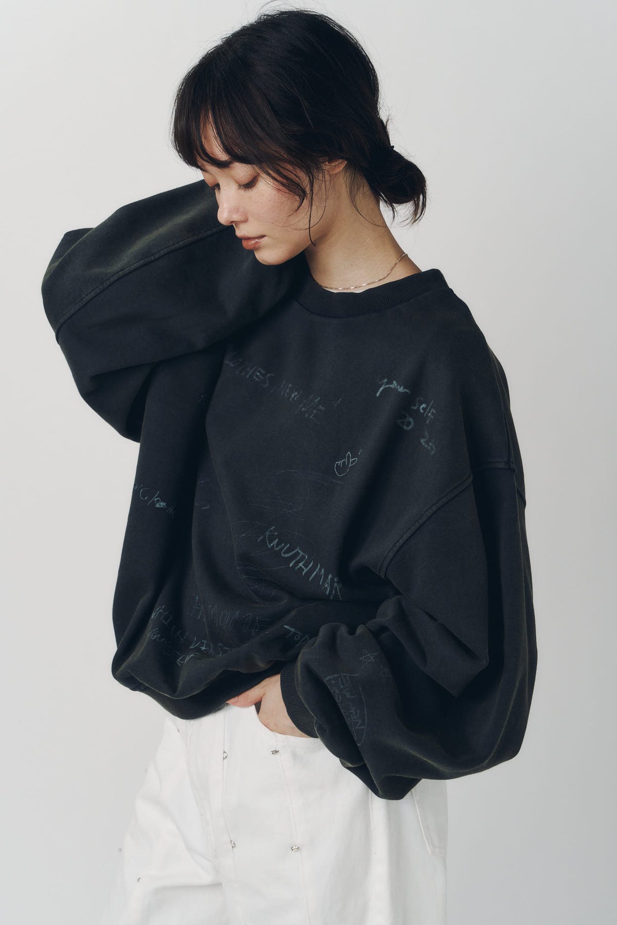 message sweatshirt(unisex)/charcoal