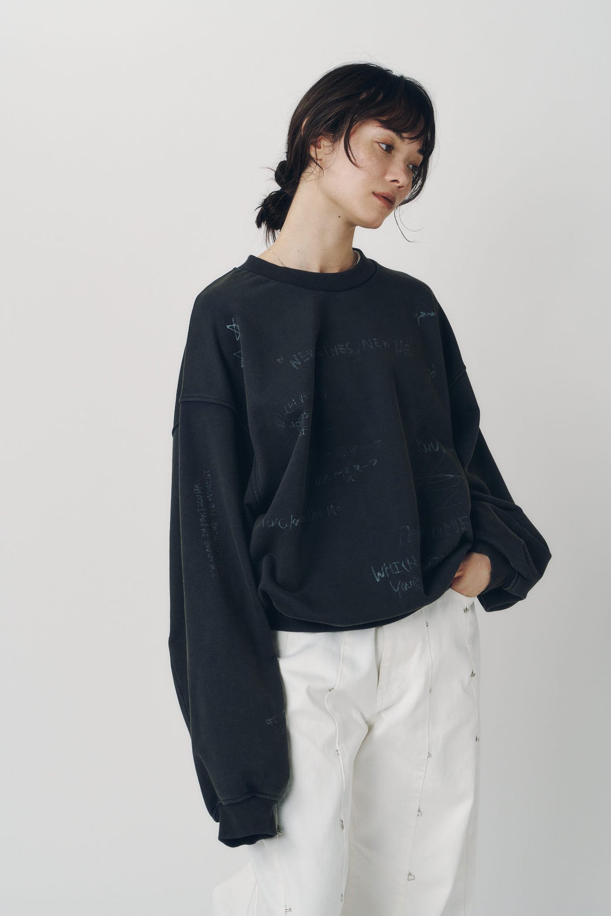 message sweatshirt(unisex)/charcoal