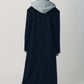 single-breasted long coat/navy