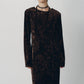 2way draped velour dress/brown