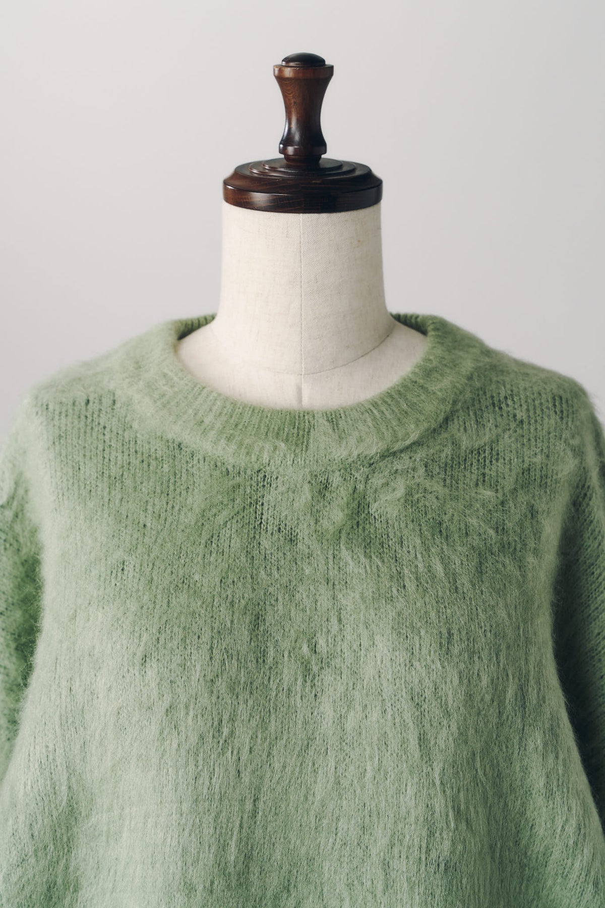 2way shaggy flower knit(unisex)/green