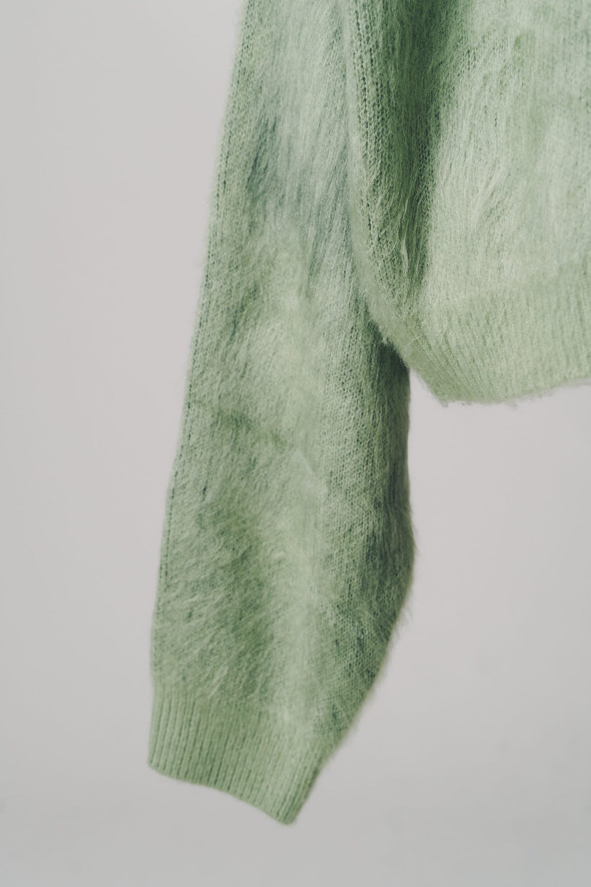 2way shaggy flower knit(unisex)/green