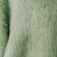 2way shaggy flower knit(unisex)/green