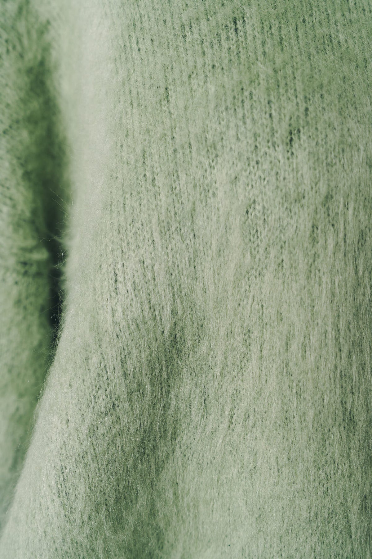 2way shaggy flower knit(unisex)/green