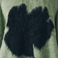 2way shaggy flower knit(unisex)/green
