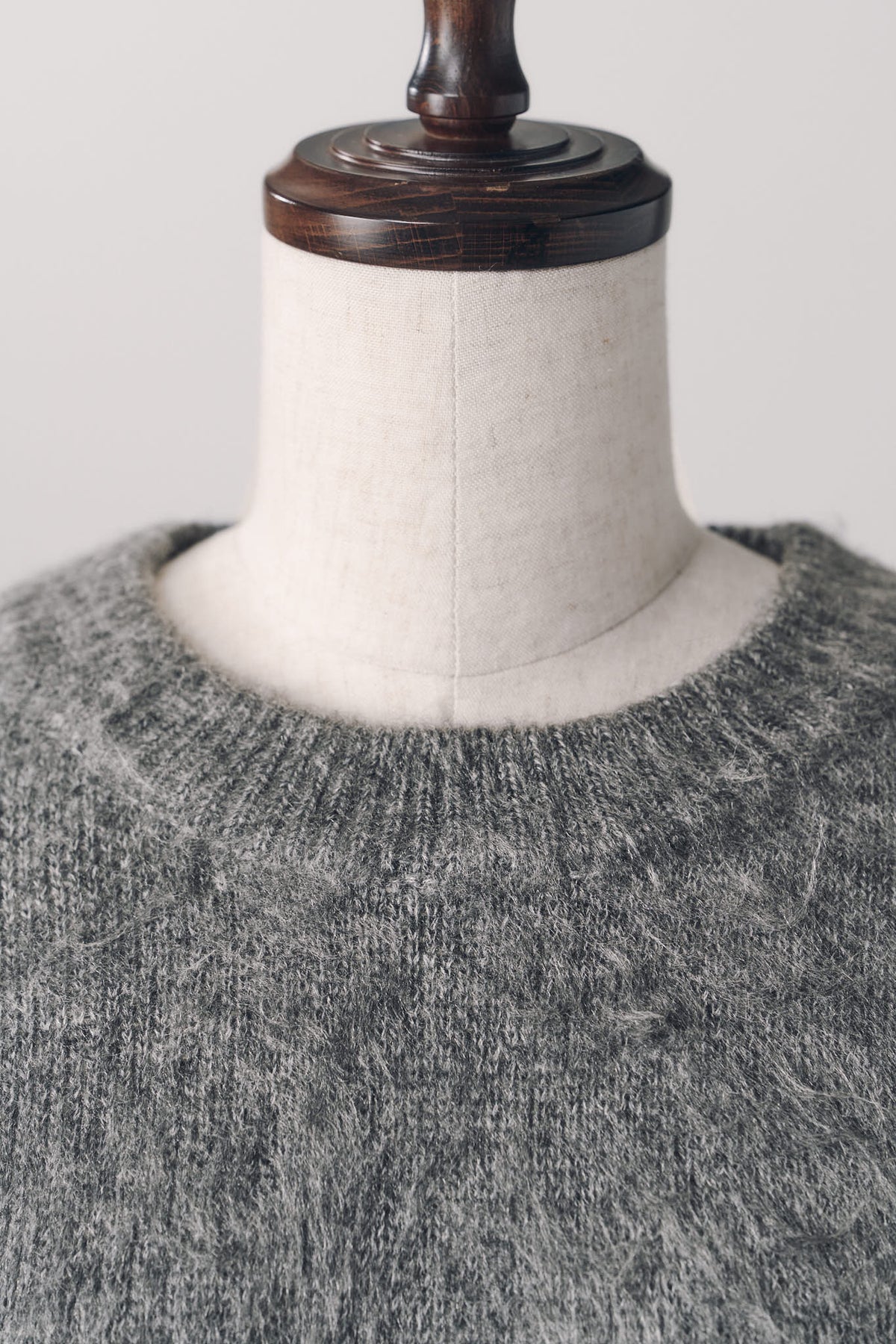 2way shaggy flower knit(unisex)/gray