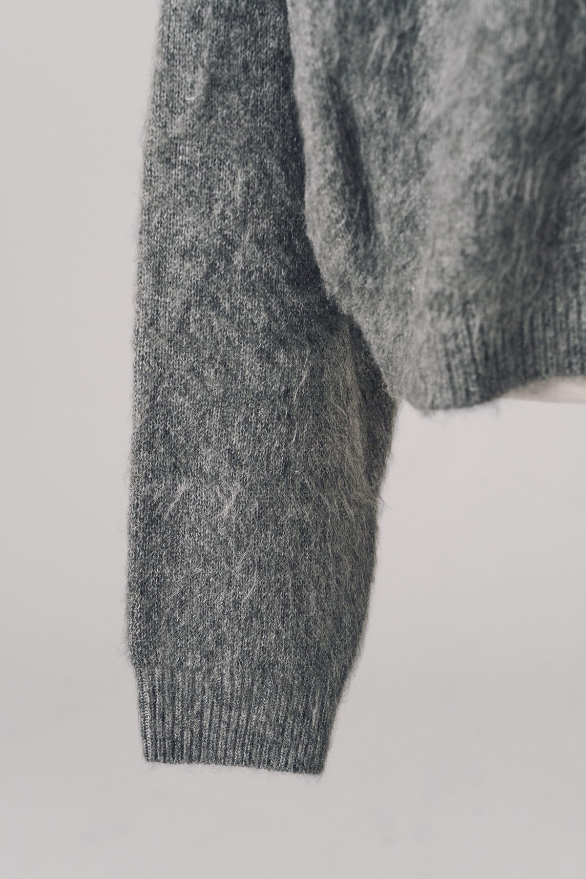2way shaggy flower knit(unisex)/gray