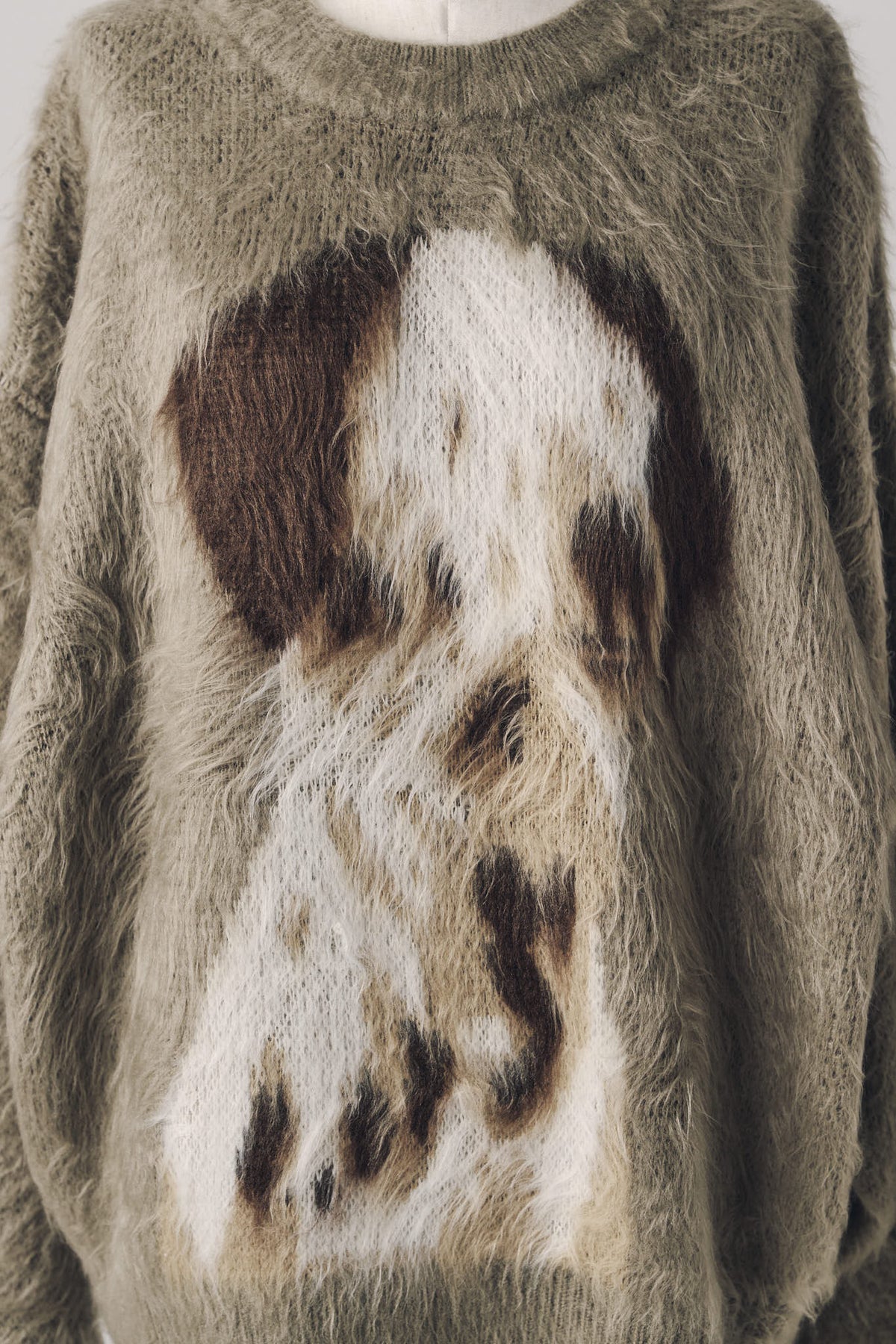 dalmatian shaggy knit(unisex)/beige