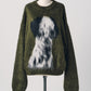 dalmatian shaggy knit(unisex)/green