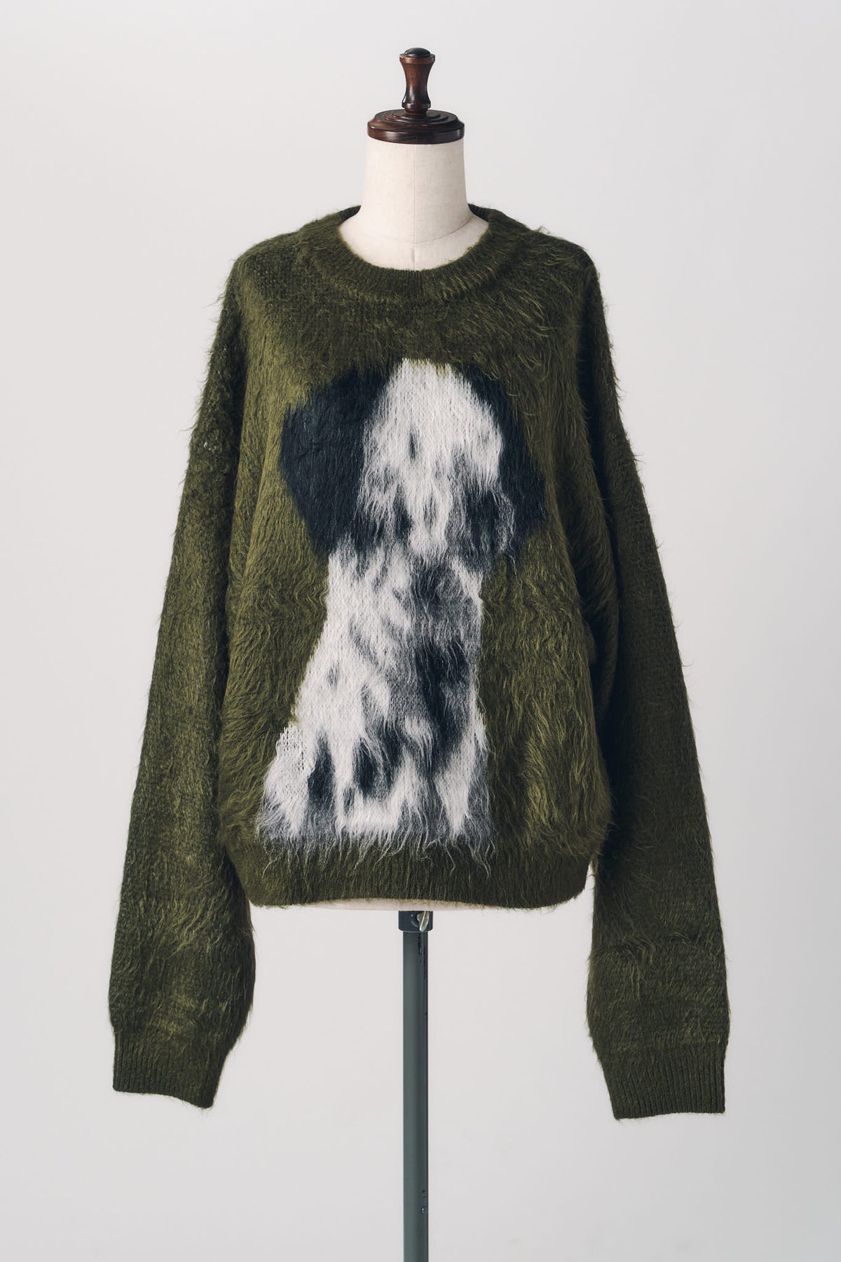 dalmatian shaggy knit(unisex)/green