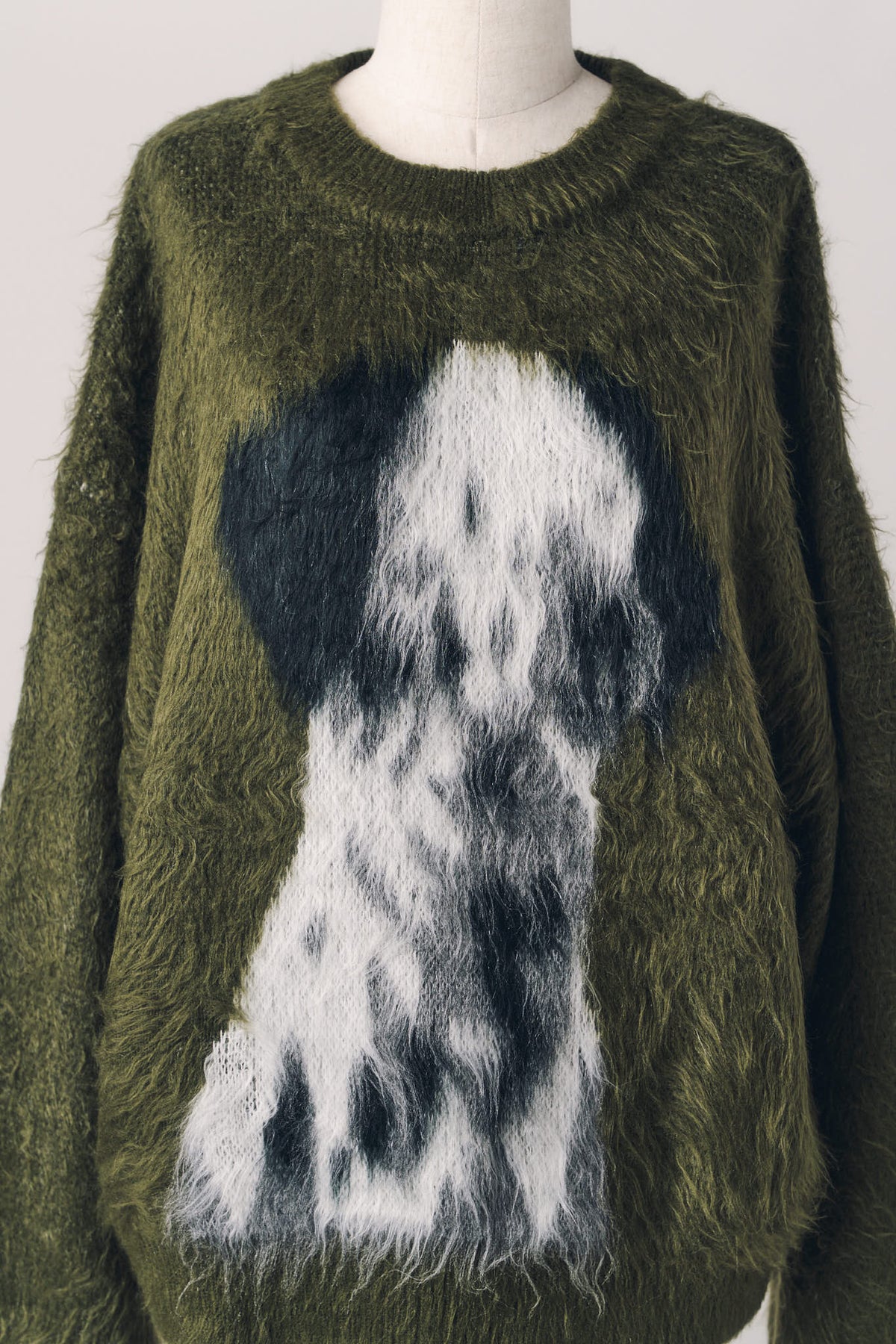 dalmatian shaggy knit(unisex)/green