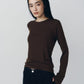 basic fitted pack tee/brown