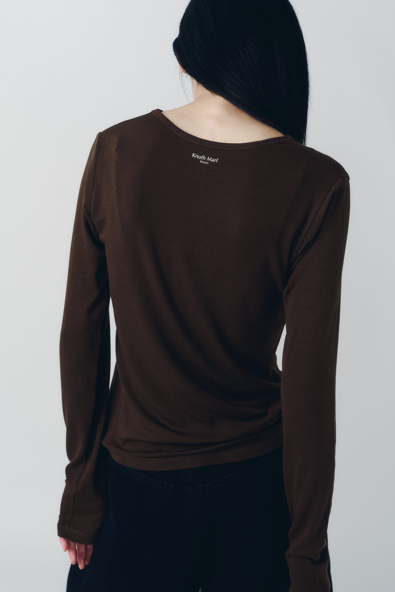 basic fitted pack tee/brown