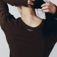 basic fitted pack tee/brown