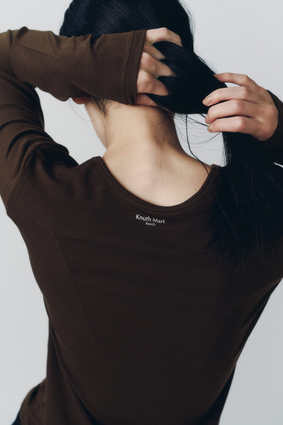 basic fitted pack tee/brown