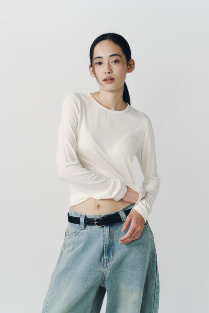 basic fitted pack tee/ivory