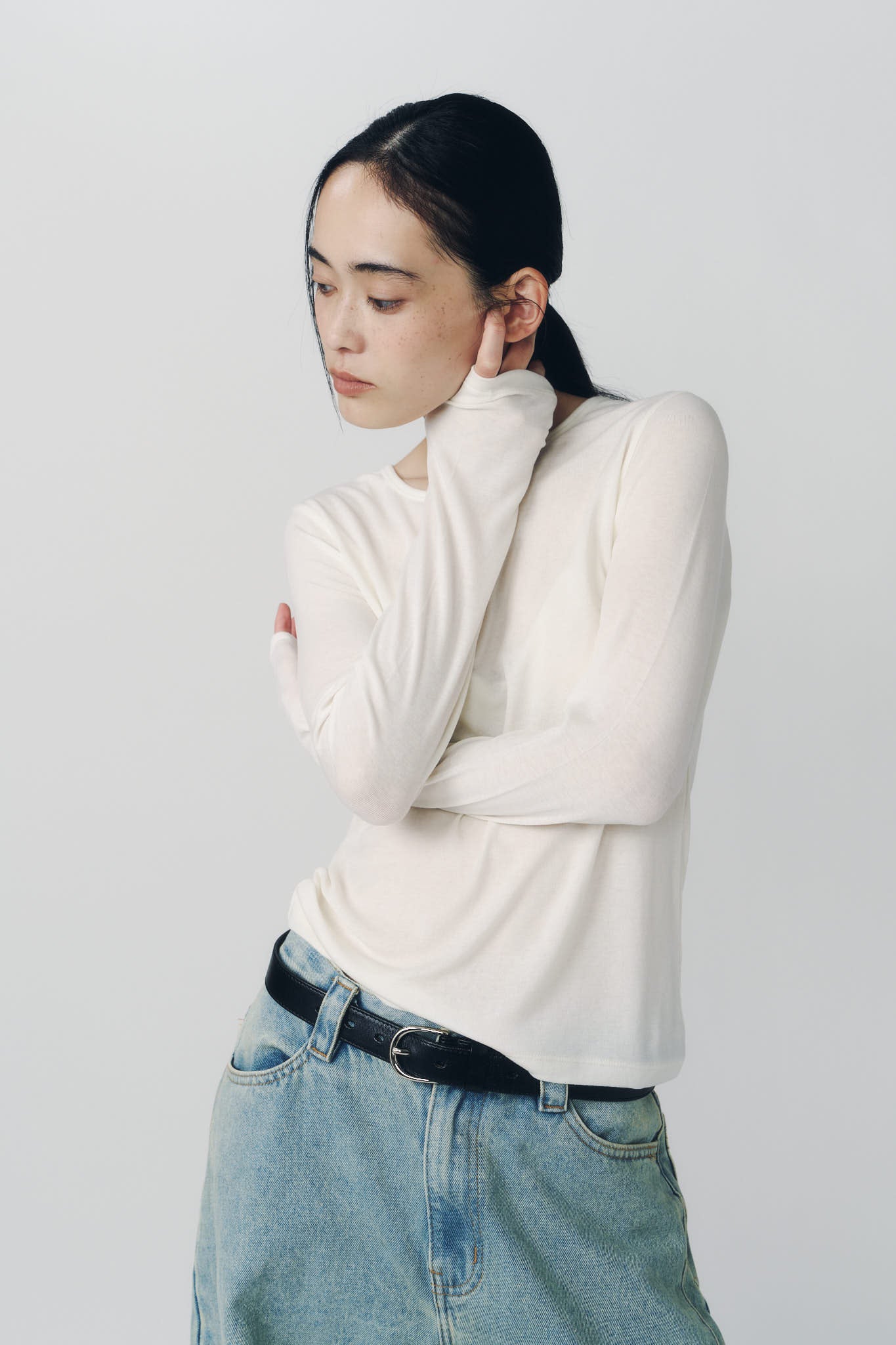 basic fitted pack tee/ivory