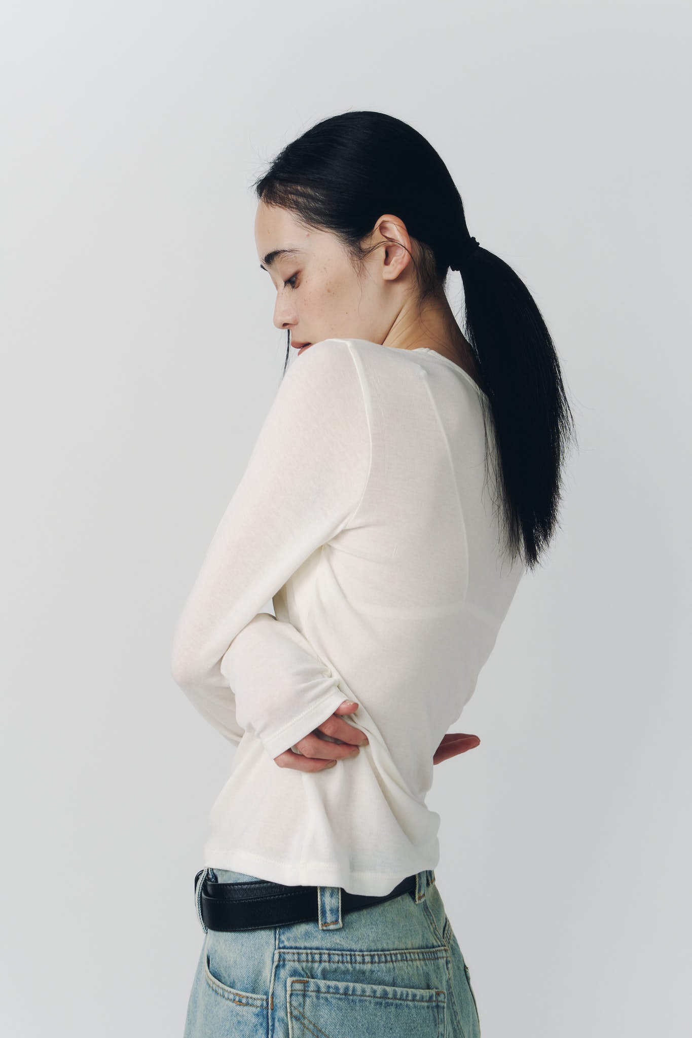 basic fitted pack tee/ivory