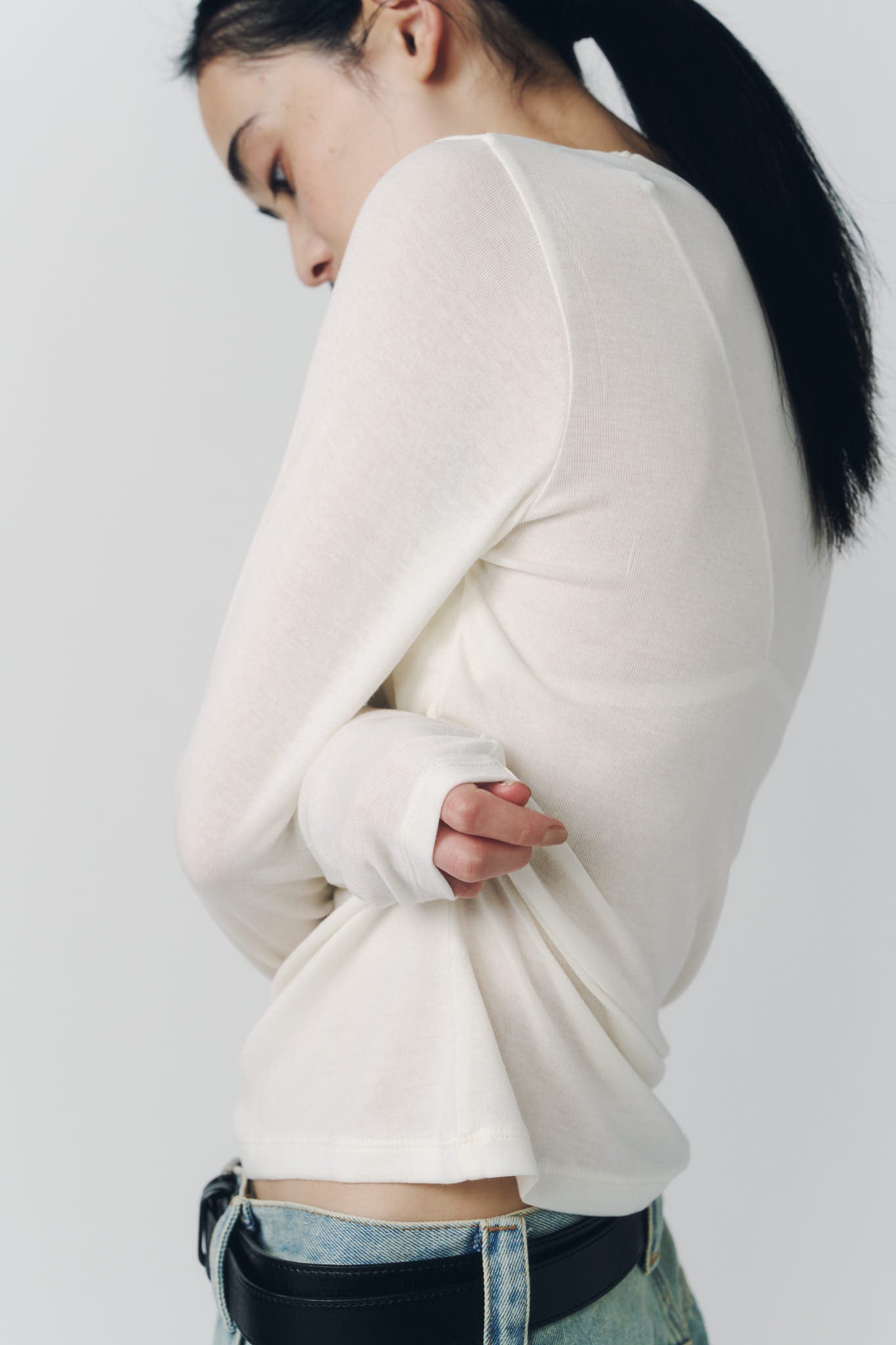 basic fitted pack tee/ivory
