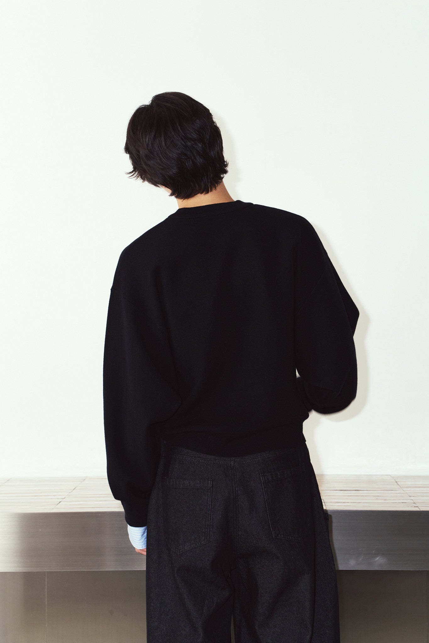 2way cuffs normcore knit(unisex)/black