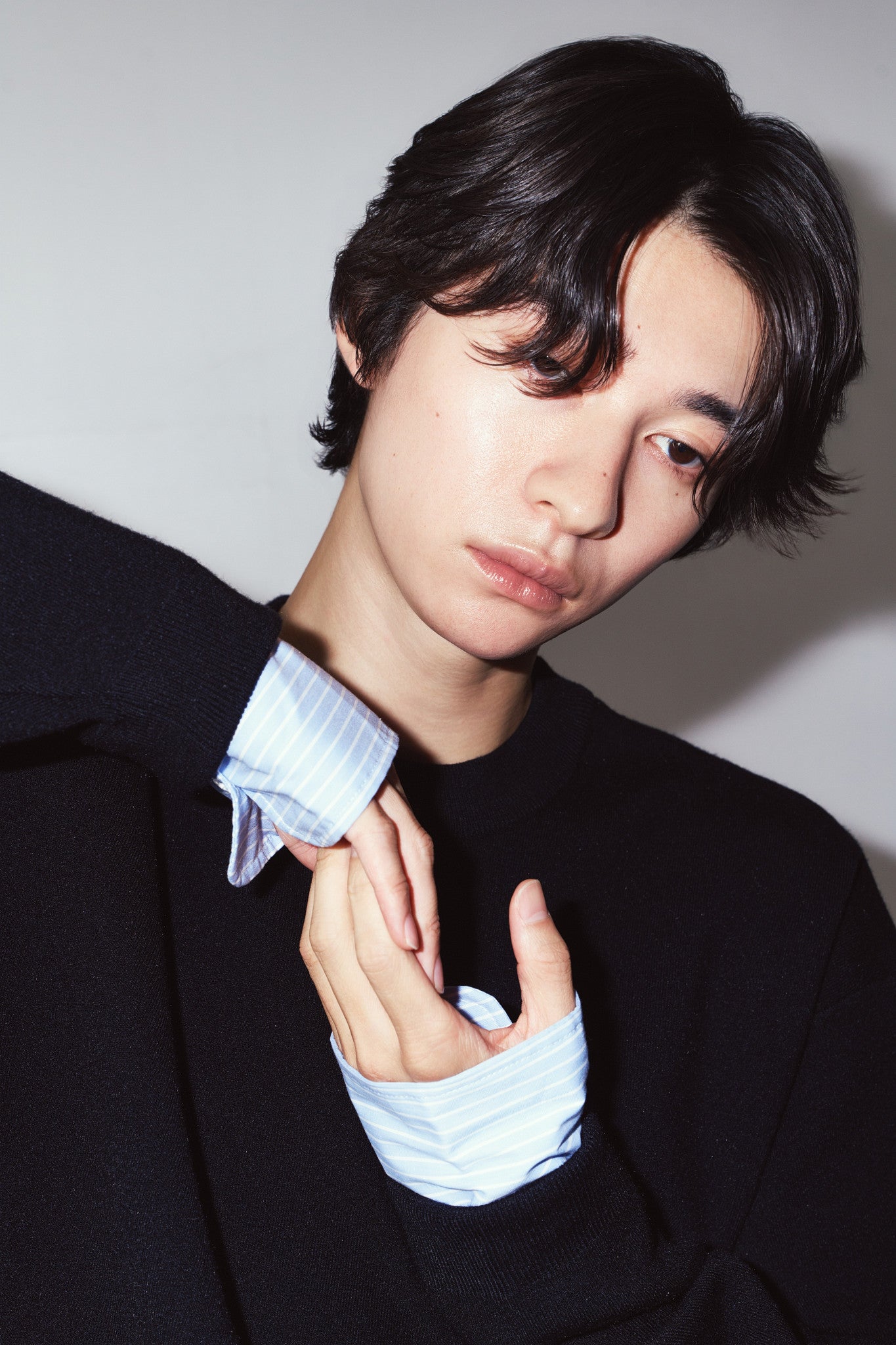 2way cuffs normcore knit(unisex)/black
