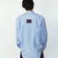label over shirt(unisex)/blue