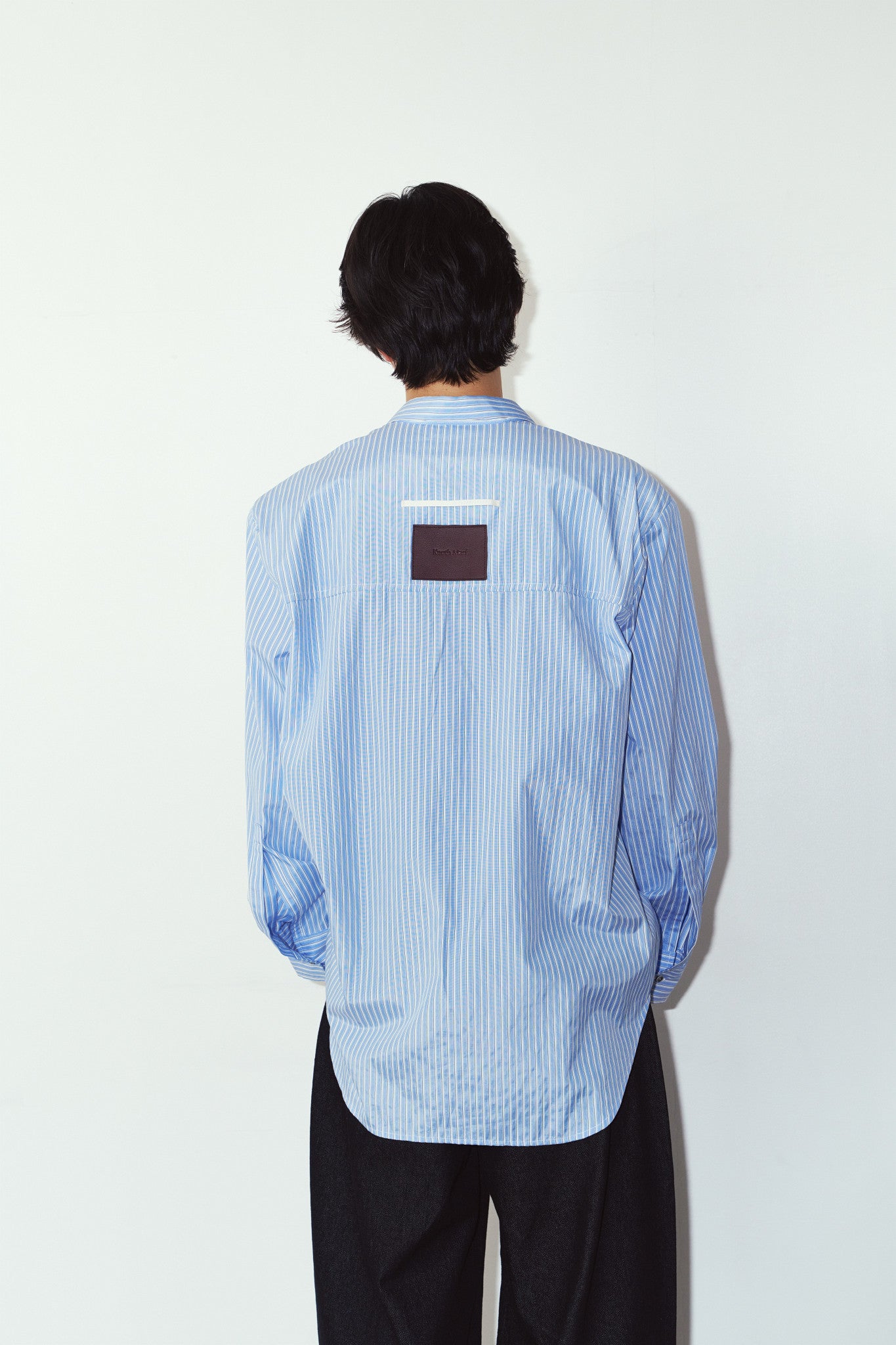 label over shirt(unisex)/blue