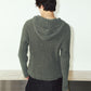rib hoodie boucle knit/khaki