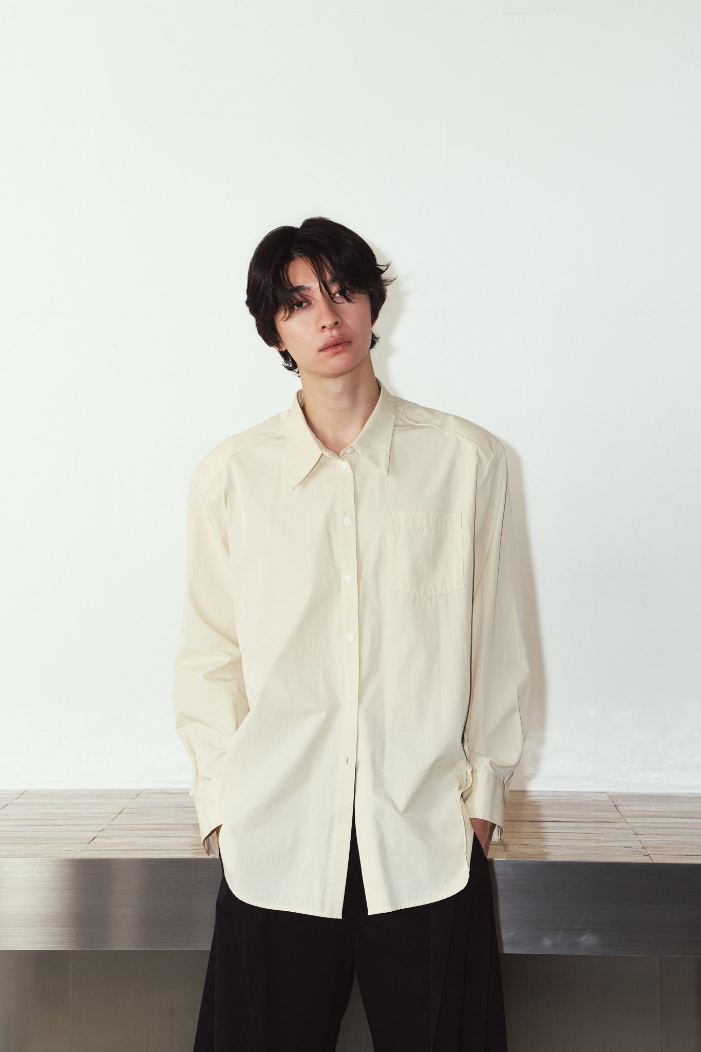 label over shirt(unisex)/yellow
