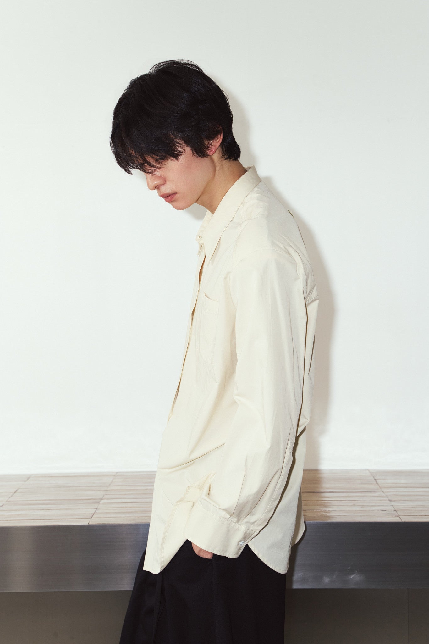 label over shirt(unisex)/yellow