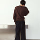 2way cuffs normcore knit(unisex)/brown