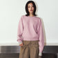 2way cuffs normcore knit/pink