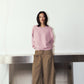 2way cuffs normcore knit/pink